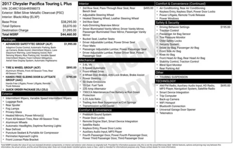 Photos of 2017 Chrysler Pacifica Touring L Plus for sale in Bloomington, IN at Foreign Auto Connect