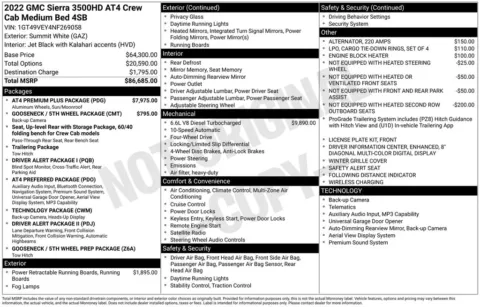 Photos of 2022 GMC Sierra 3500HD AT4 for sale in Bloomington, IN at Foreign Auto Connect