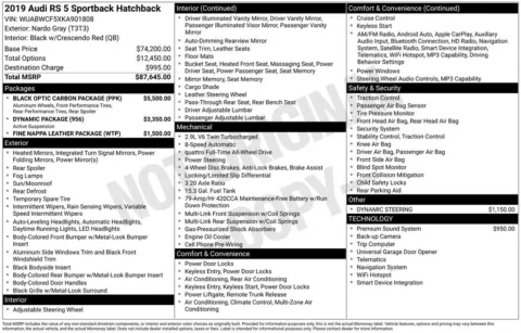 Photos of 2019 Audi RS 5 2.9T for sale in Bloomington, IN at Foreign Auto Connect