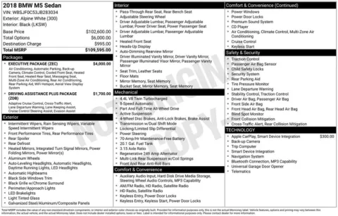 Photos of 2018 BMW M5 for sale in Bloomington, IN at Foreign Auto Connect