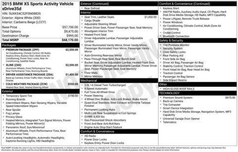 Photos of 2015 BMW X5 xDrive35d for sale in Bloomington, IN at Foreign Auto Connect