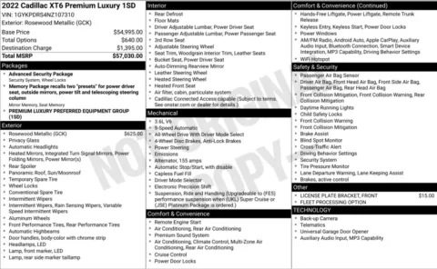 Photos of 2022 Cadillac XT6 Premium Luxury for sale in Bloomington, IN at Foreign Auto Connect