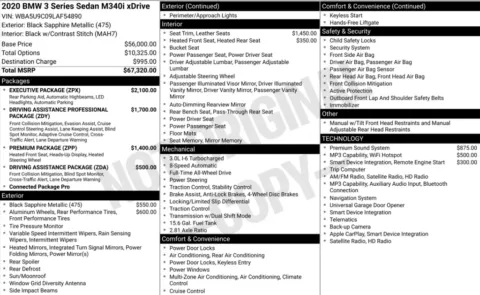 Photos of 2020 BMW 3 Series M340i xDrive for sale in Bloomington, IN at Foreign Auto Connect