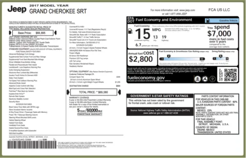 Photos of 2017 Jeep Grand Cherokee SRT for sale in Bloomington, IN at Foreign Auto Connect