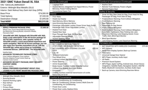 Photos of 2021 GMC Yukon XL Denali for sale in Bloomington, IN at Foreign Auto Connect
