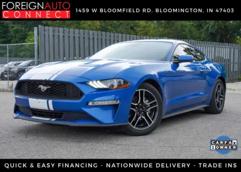 Blue 2021 Ford Mustang EcoBoost Premium for sale in Bloomington, IN