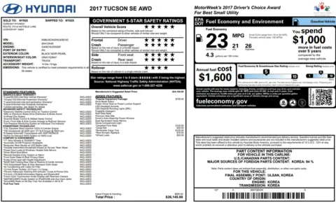 Photos of 2017 Hyundai Tucson SE for sale in Bloomington, IN at Foreign Auto Connect