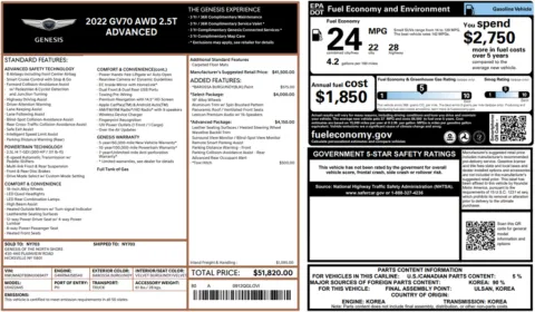 Photos of 2022 Genesis GV70 2.5T for sale in Bloomington, IN at Foreign Auto Connect
