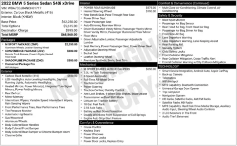 Photos of 2022 BMW 5 Series 540i xDrive for sale in Bloomington, IN at Foreign Auto Connect