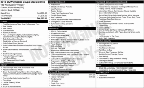 Photos of 2015 BMW 2 Series M235i xDrive for sale in Bloomington, IN at Foreign Auto Connect