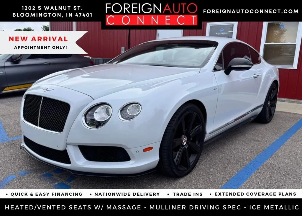 White 2015 Bentley Continental GT V8 S for sale in Bloomington, IN
