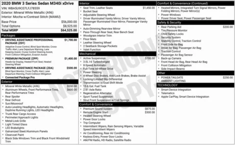 Photos of 2020 BMW 3 Series M340i xDrive for sale in Bloomington, IN at Foreign Auto Connect