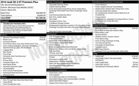 Photos of 2016 Audi Q5 3.0T Premium Plus for sale in Bloomington, IN at Foreign Auto Connect