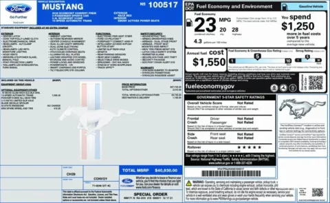 Photos of 2022 Ford Mustang EcoBoost Premium for sale in Bloomington, IN at Foreign Auto Connect