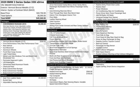 Photos of 2020 BMW 3 Series 330i xDrive for sale in Bloomington, IN at Foreign Auto Connect