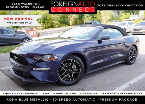 Blue 2019 Ford Mustang EcoBoost Premium for sale in Bloomington, IN