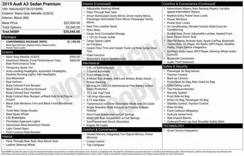 Photos of 2019 Audi A3 2.0T Premium for sale in Bloomington, IN at Foreign Auto Connect