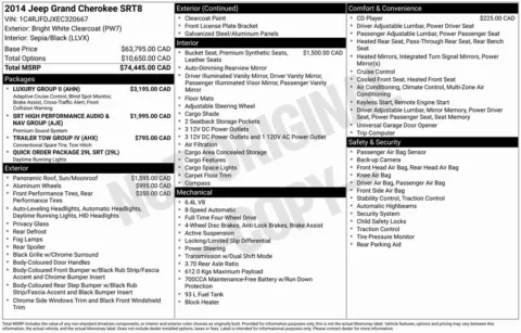 Photos of 2014 Jeep Grand Cherokee SRT for sale in Bloomington, IN at Foreign Auto Connect