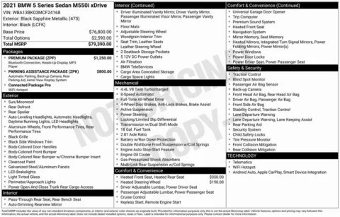Photos of 2021 BMW 5 Series M550i xDrive for sale in Bloomington, IN at Foreign Auto Connect