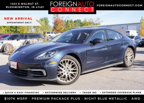 Blue 2018 Porsche Panamera 4 for sale in Bloomington, IN