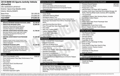 Photos of 2018 BMW X5 xDrive35d for sale in Bloomington, IN at Foreign Auto Connect