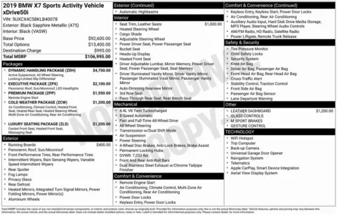 Photos of 2019 BMW X7 xDrive50i for sale in Bloomington, IN at Foreign Auto Connect