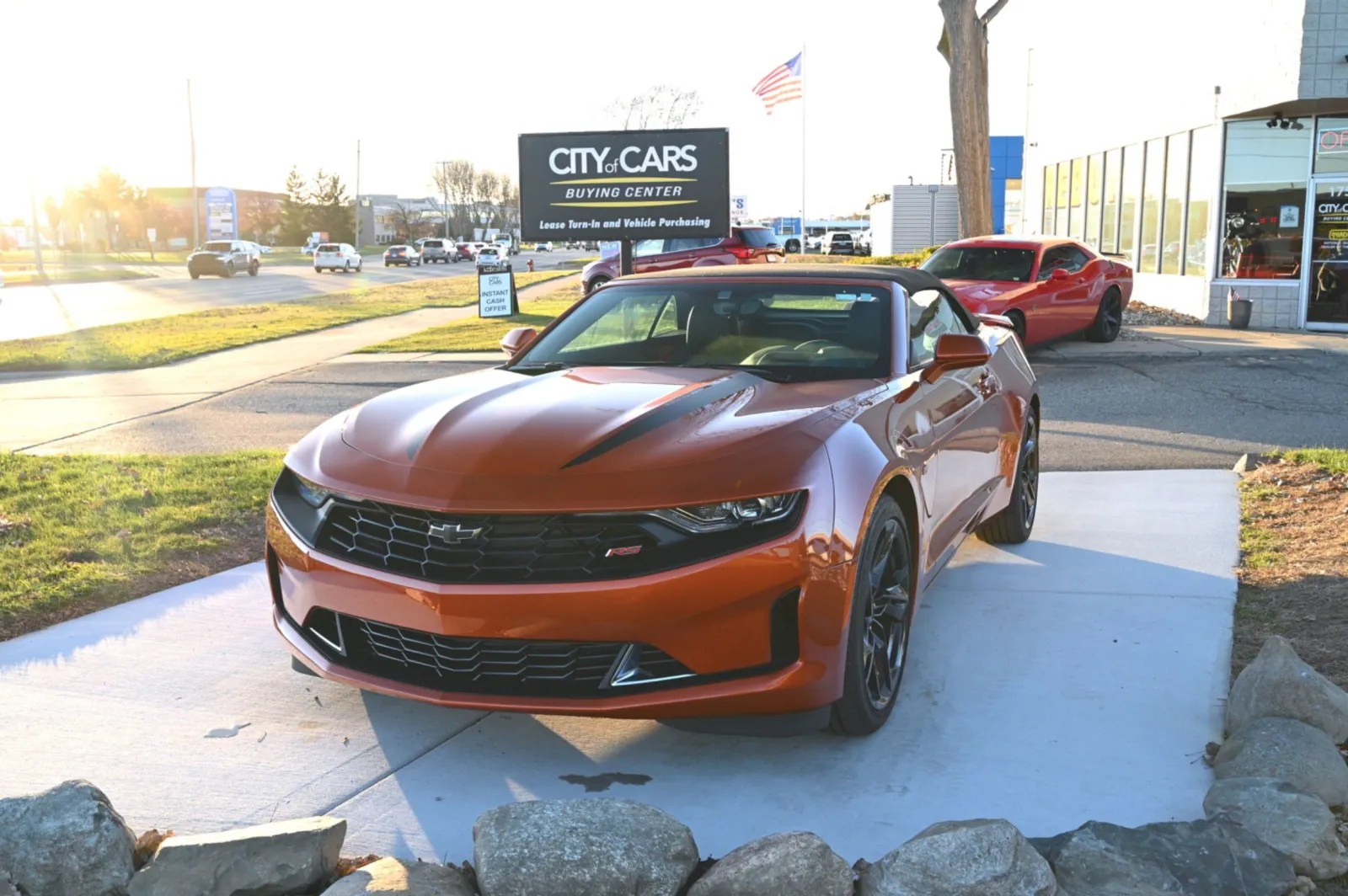 Orange 2023 Chevrolet Camaro RWD Convertible 3LT for sale in Troy, MI