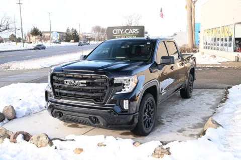 Black 2021 GMC Sierra 1500 4WD Crew Cab Short Box Elevation for sale in Troy, MI