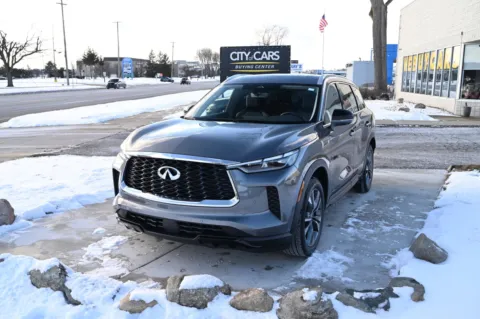 Gray 2023 Infiniti QX60 Luxe AWD for sale in Troy, MI