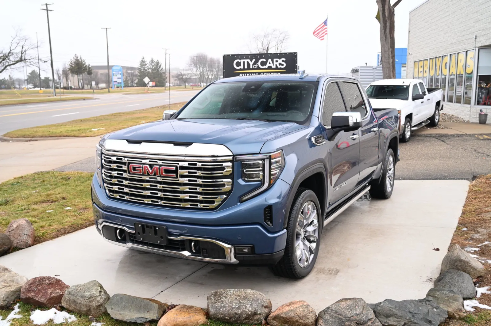 Blue 2024 GMC Sierra 1500 4WD Crew Cab Short Box Denali for sale in Troy, MI