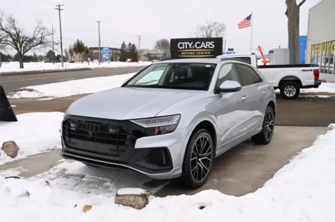Silver 2023 Audi Q8 Premium Plus 55 TFSI quattro Tiptronic for sale in Troy, MI