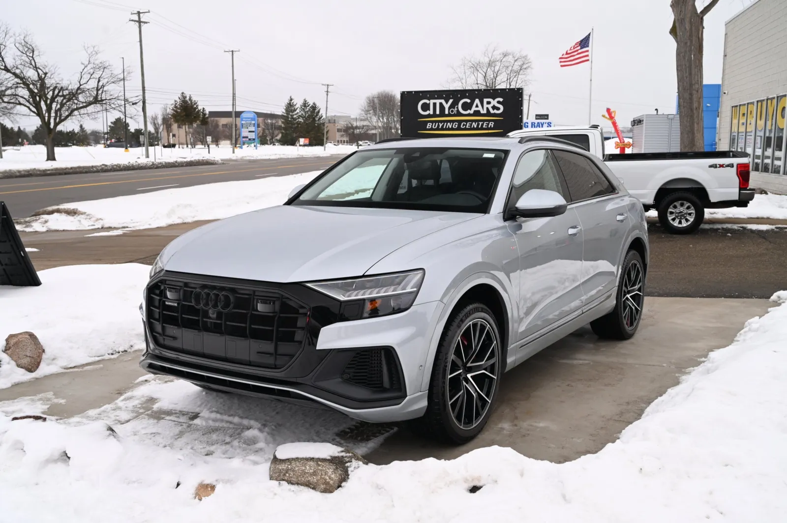 Silver 2023 Audi Q8 Premium Plus 55 TFSI quattro Tiptronic for sale in Troy, MI
