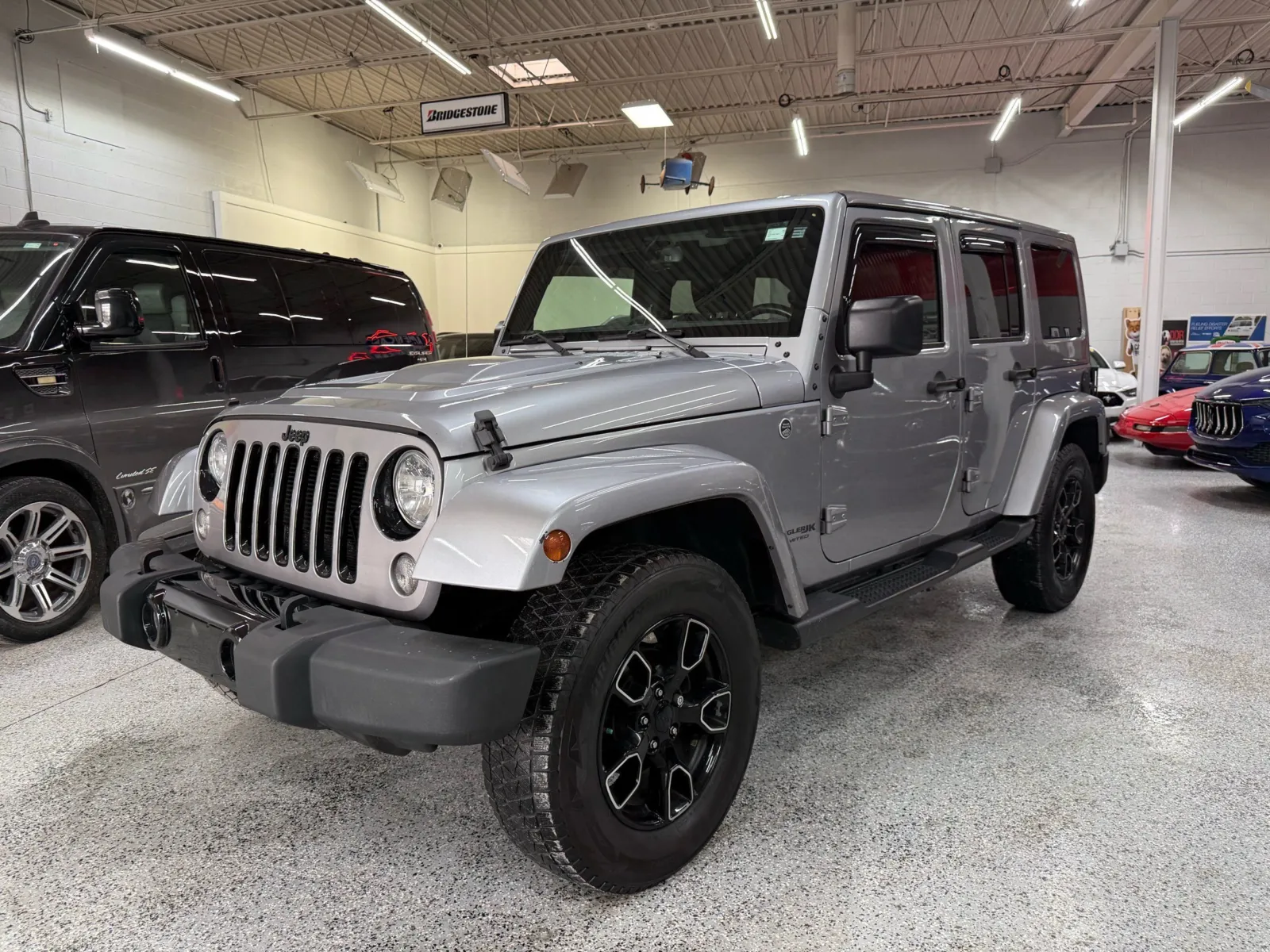 Silver 2018 Jeep Wrangler JK Unlimite Sahara for sale in Troy, MI