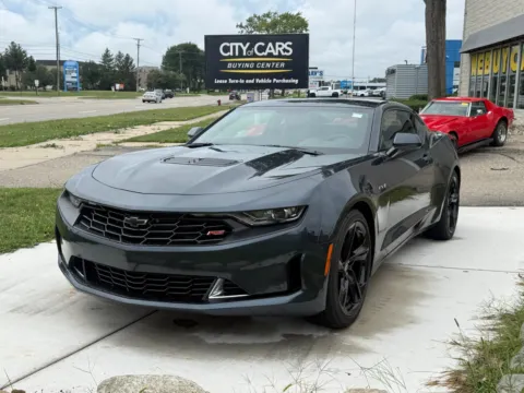 Gray 2022 Chevrolet Camaro RWD Coupe LT1 for sale in Troy, MI