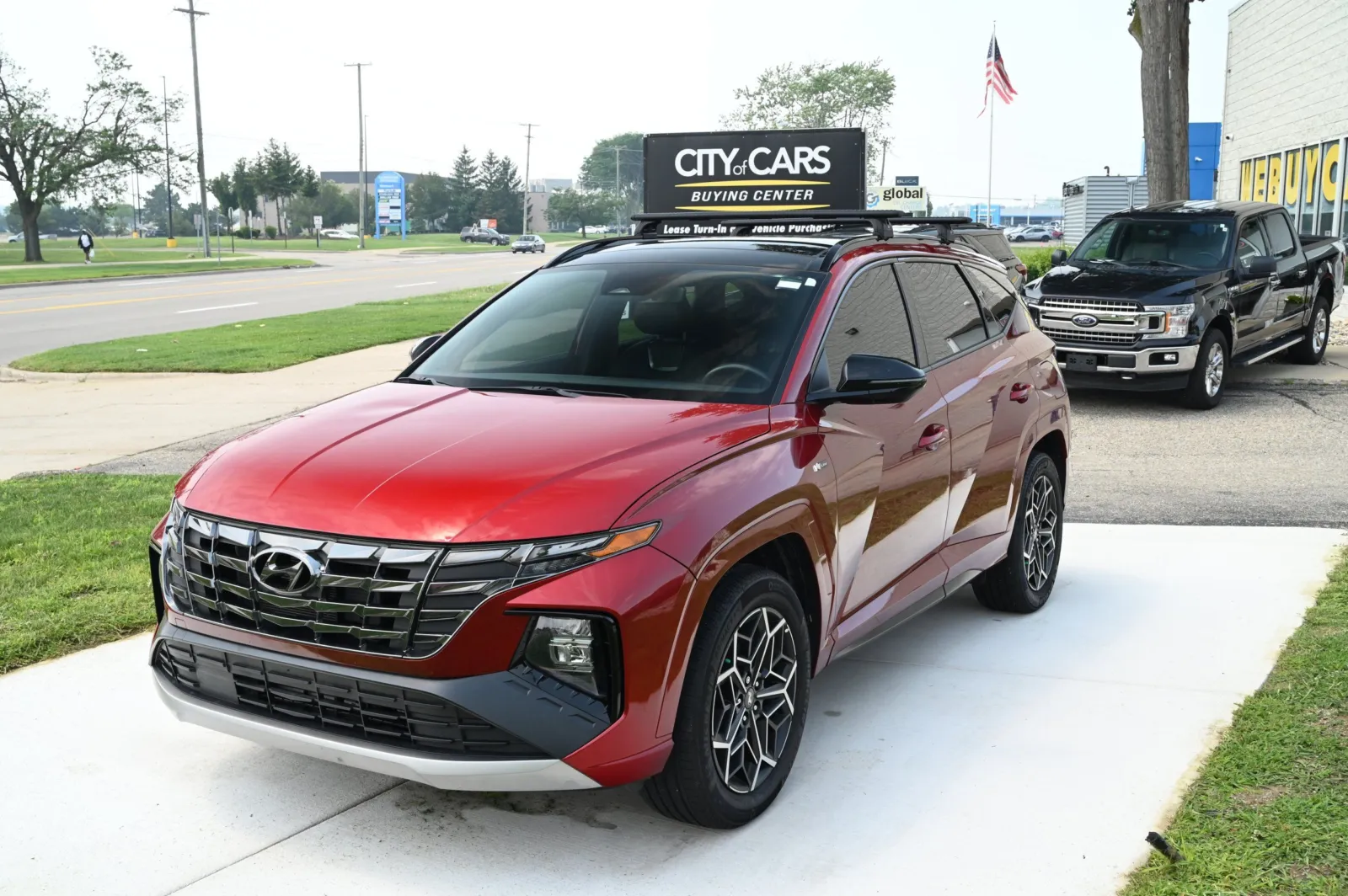 Red 2024 Hyundai Tucson Hybrid N Line for sale in Troy, MI