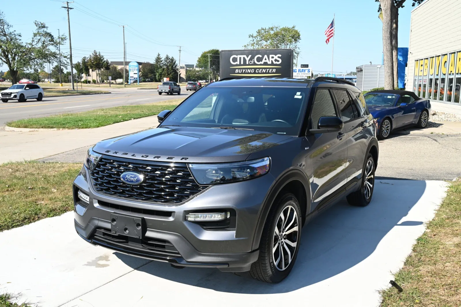 Gray 2022 Ford Explorer ST-Line for sale in Troy, MI