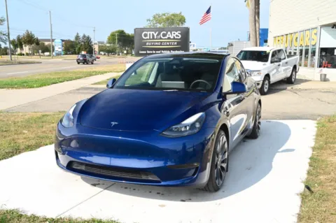Blue 2025 Tesla Model Y Performance Dual Motor All-Wheel Drive for sale in Troy, MI