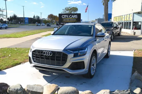 Silver 2022 Audi Q8 Premium Plus 55 TFSI quattro Tiptronic for sale in Troy, MI