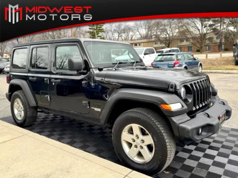 Black 2021 Jeep Wrangler Unlimited Sport 4x4 RHD for sale in Indianapolis, IN