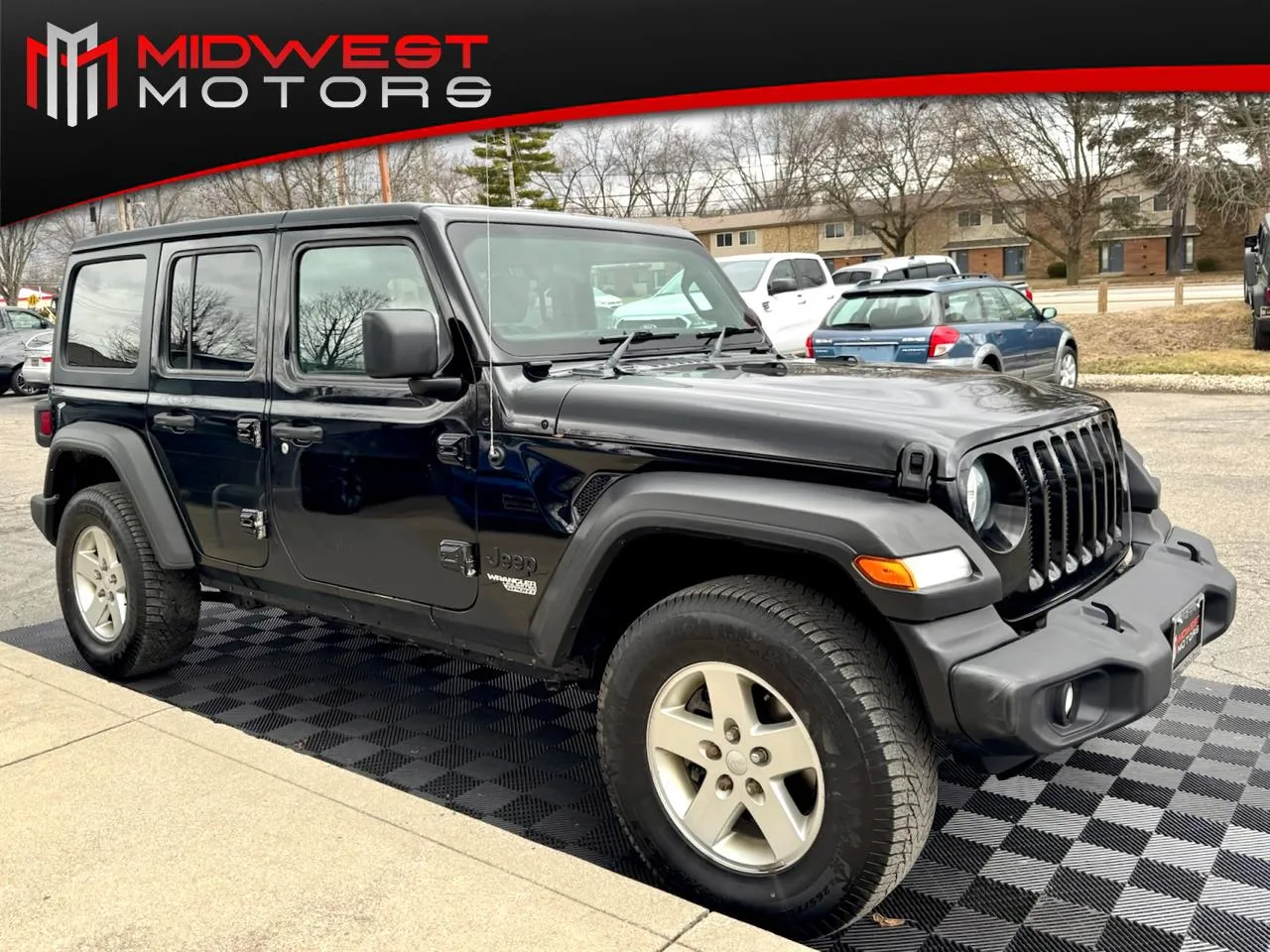 Black 2021 Jeep Wrangler Unlimited Sport 4x4 RHD for sale in Indianapolis, IN