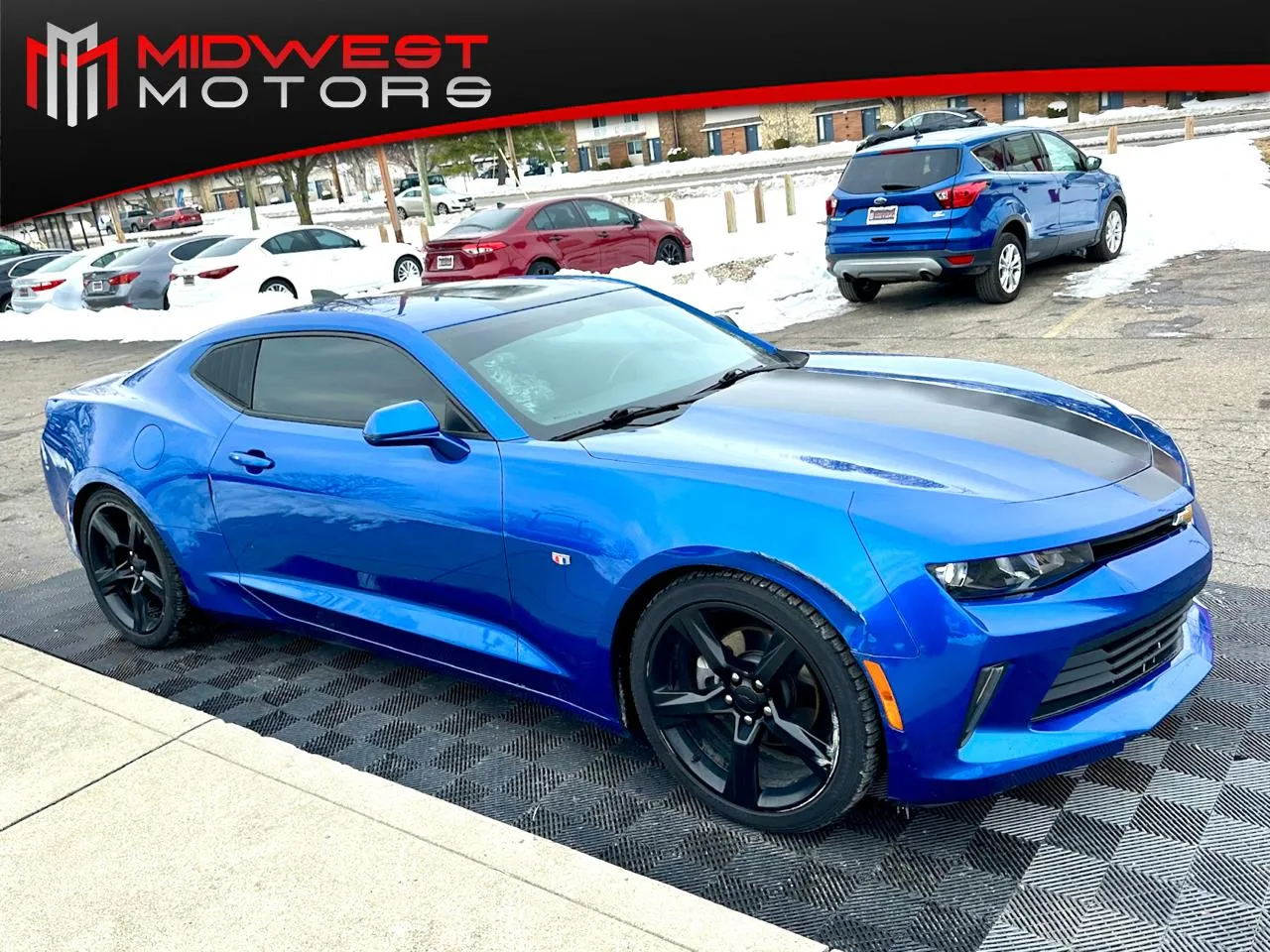 Blue 2018 Chevrolet Camaro 2dr Cpe 1LT for sale in Indianapolis, IN