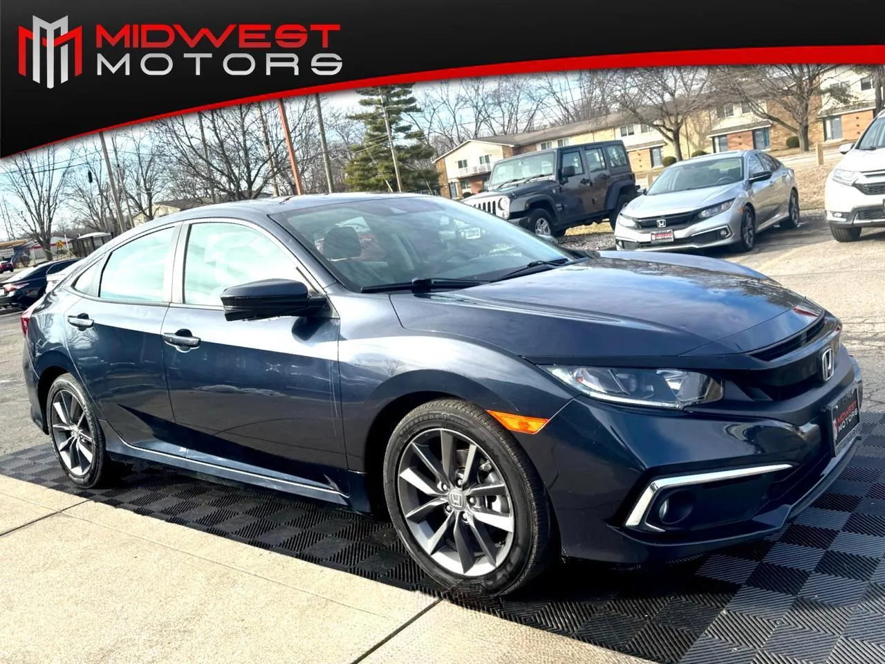 Blue 2019 Honda Civic Sedan EX CVT for sale in Indianapolis, IN