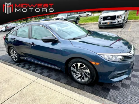 Blue 2017 Honda Civic Sedan EX CVT for sale in Indianapolis, IN