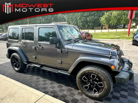 Black 2017 Jeep Wrangler Unlimited Sahara 4x4 for sale in Indianapolis, IN