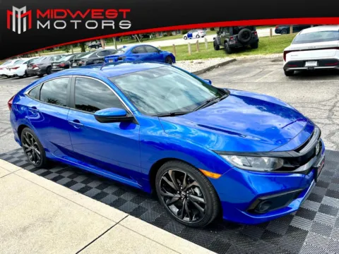 Blue 2019 Honda Civic Sedan Sport CVT for sale in Indianapolis, IN