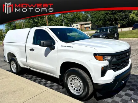 White 2023 Chevrolet Silverado 1500 2WD Reg Cab 126 in Work Truck for sale in Indianapolis, IN