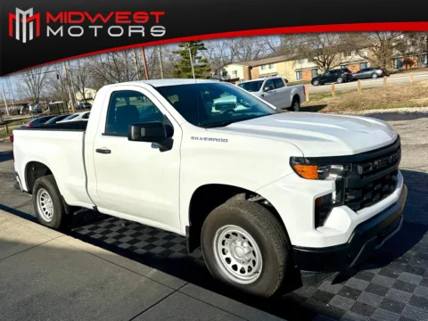 White 2023 Chevrolet Silverado 1500 2WD Reg Cab 126 in Work Truck for sale in Indianapolis, IN