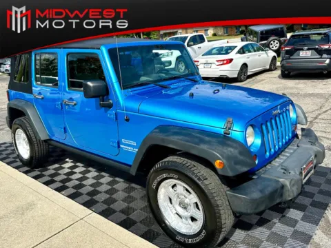Blue 2010 Jeep Wrangler Unlimited 4WD 4dr Sport for sale in Indianapolis, IN