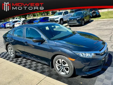 Blue 2016 Honda Civic Sedan 4dr CVT LX for sale in Indianapolis, IN