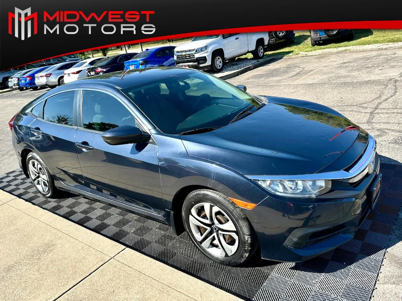 Blue 2016 Honda Civic Sedan 4dr CVT LX for sale in Indianapolis, IN